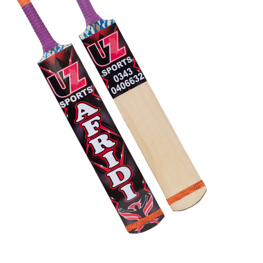 UZ Afridi Red - Tape Ball Cricket Bat